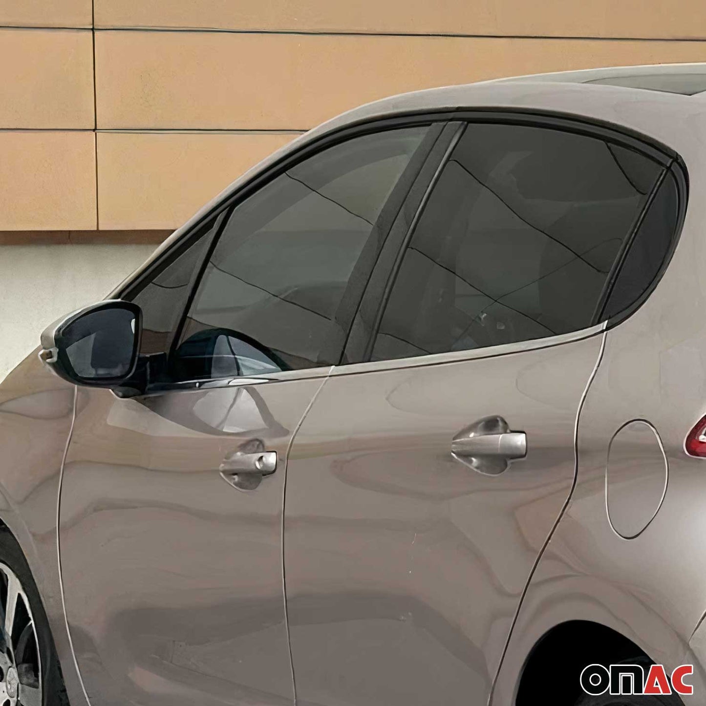 Benzi decorative pentru geamuri Peugeot 208 2012-2019, oțel inoxidabil cromat, 4 bucăți