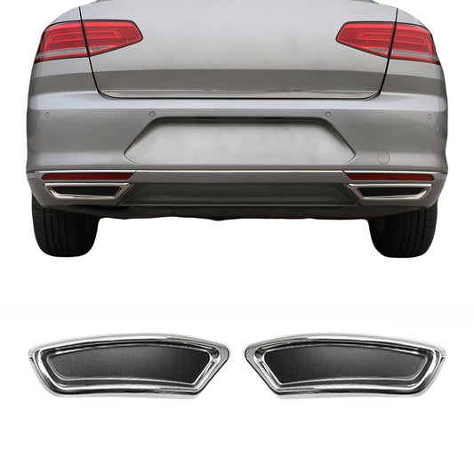 Stoßstangen Diffusor Auspuffrahmen für VW Passat B8 2014-2019 Edelstahl Chrom