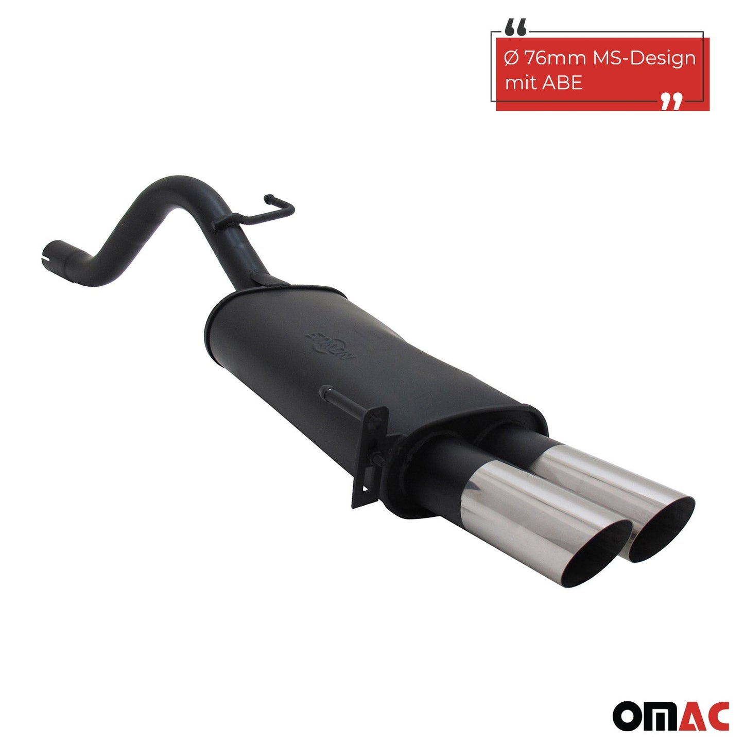 Novus Sportauspuff für Fiat Grande Punto 199 2x76mm MS-Design mit ABE