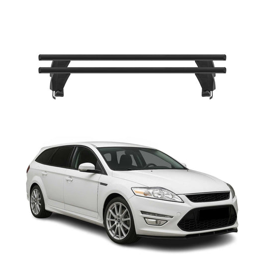 Bagażnik dachowy Menabo do Forda Mondeo Liftback Turnier 2007-2014, udźwig 50 kg, aluminiowy, czarny, 2x