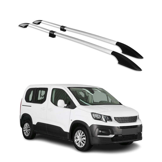 Dachreling Dachgepäckträger für Peugeot Rifter 2019-2025 Kurzer Alu Grau