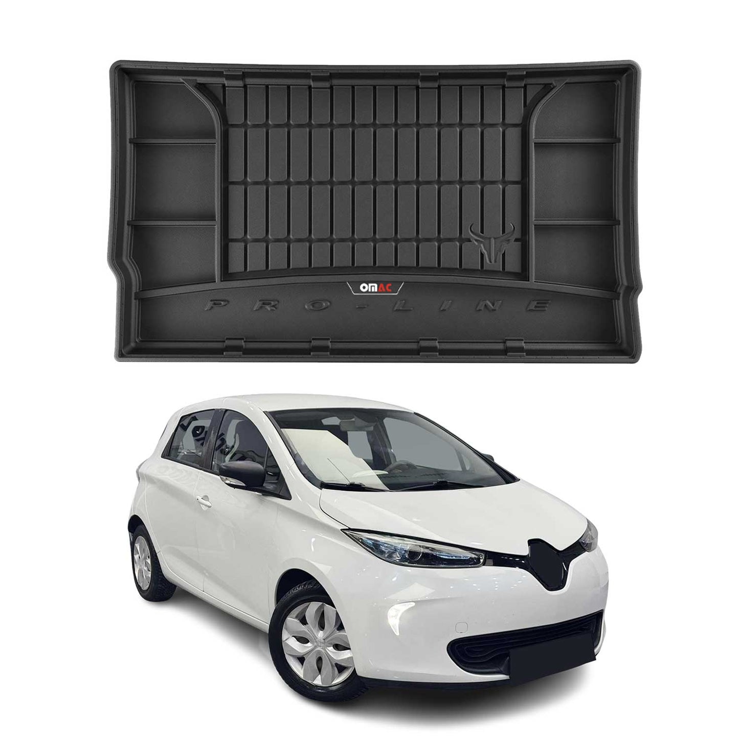 OMAC Gummi Kofferraumwanne für Renault Zoe 2012-2025 TPE Laderaumwanne Schwarz