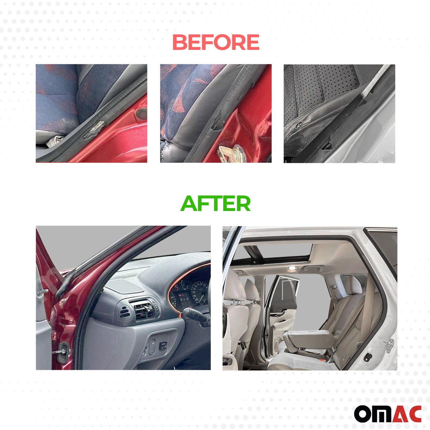 Auto Türdichtung 4M Gummidichtung Kantenschutz für Citroen Berlingo 1996-2009