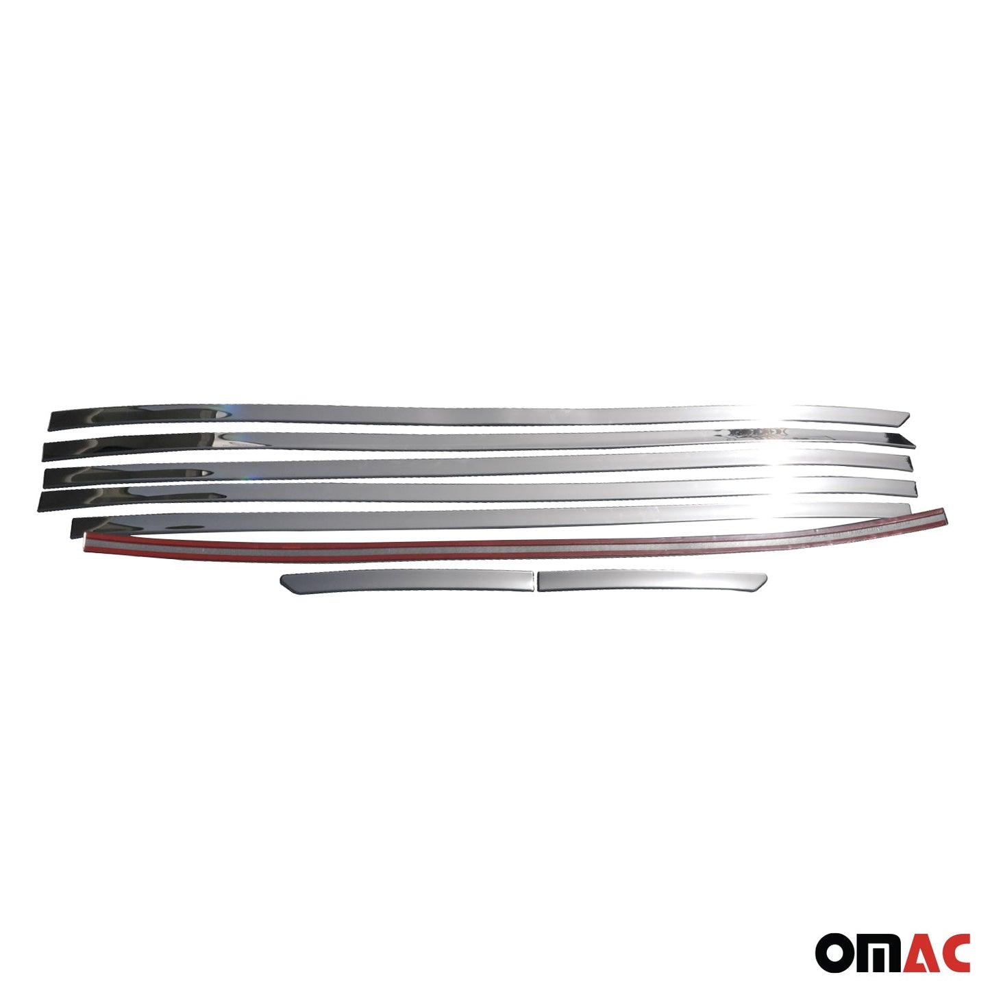 Benzi decorative pentru geamuri Ford Tourneo Custom V362 2013-2023, oțel, crom, 8 buc.