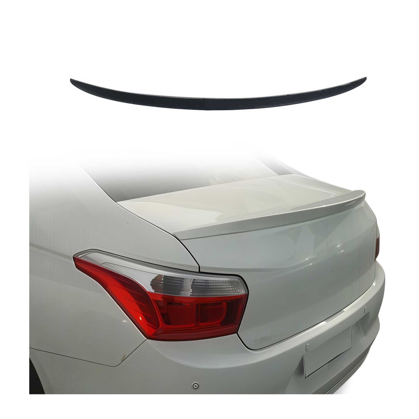 Eleron spate, aripă spate, bordură spate pentru Citroen C-Elysee 2012-2020, ABS, negru, 1 bucată