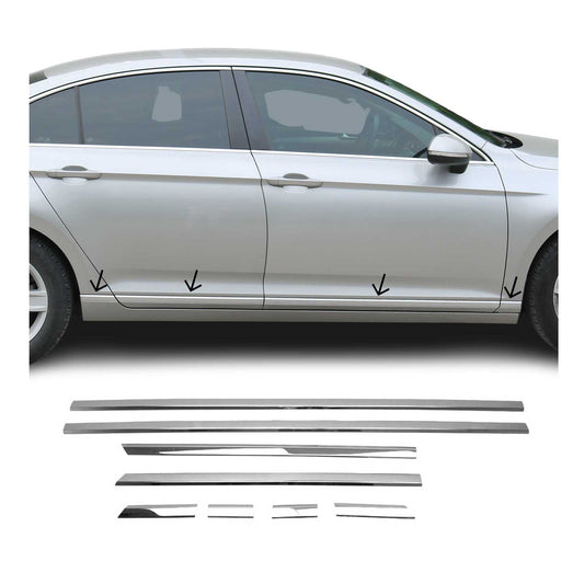 Seitentürleiste Türschutzleiste für VW Passat B8 Limo 2014-2025 Edelstahl 8tlg