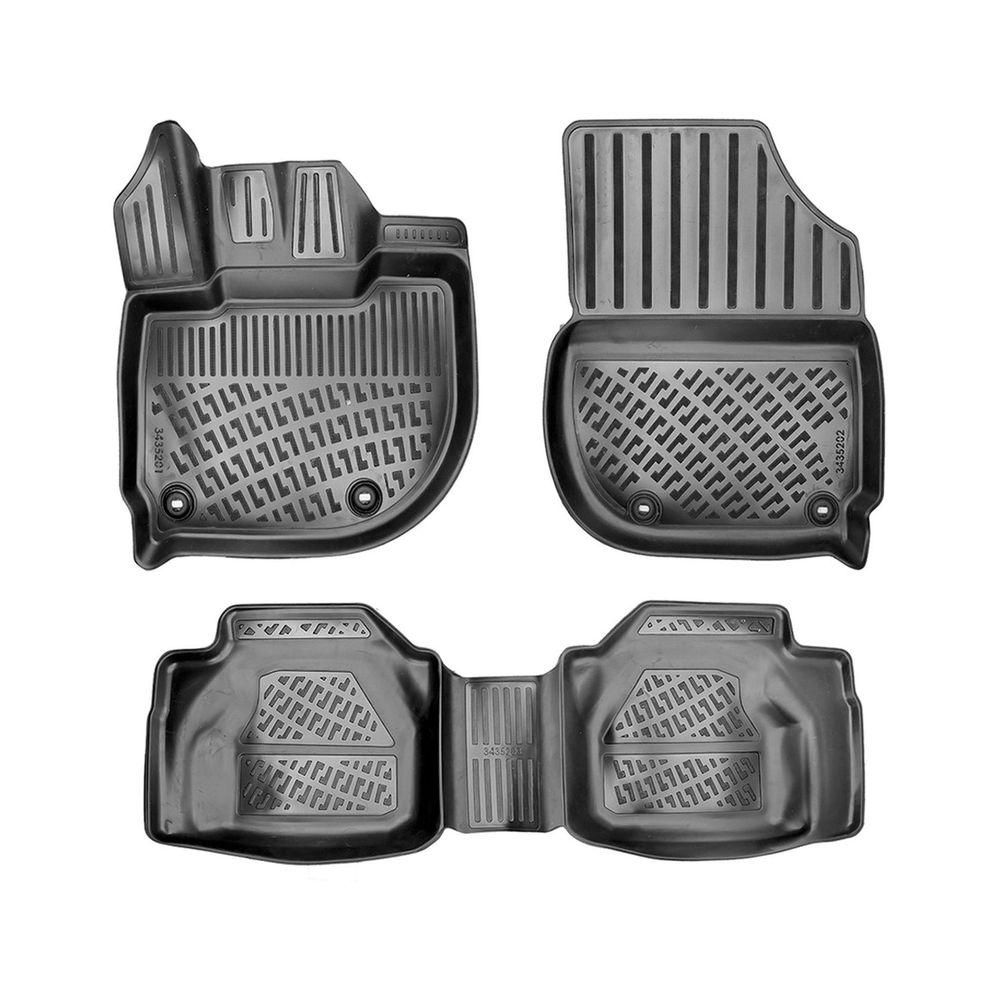 2019-2025 Honda City Fußmatten Zuschneidbar TPE Schwarz 4 tlg