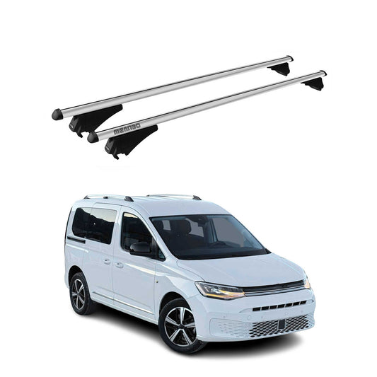 Menabo Dachträger Grundtäger für VW Caddy 2021-2025 75kg Aluminium Silber 2 tlg