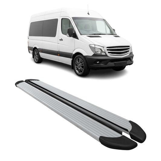 Trittbretter Seitenschweller für Mercedes Sprinter W906 2006-2018 L2 Langer Alu