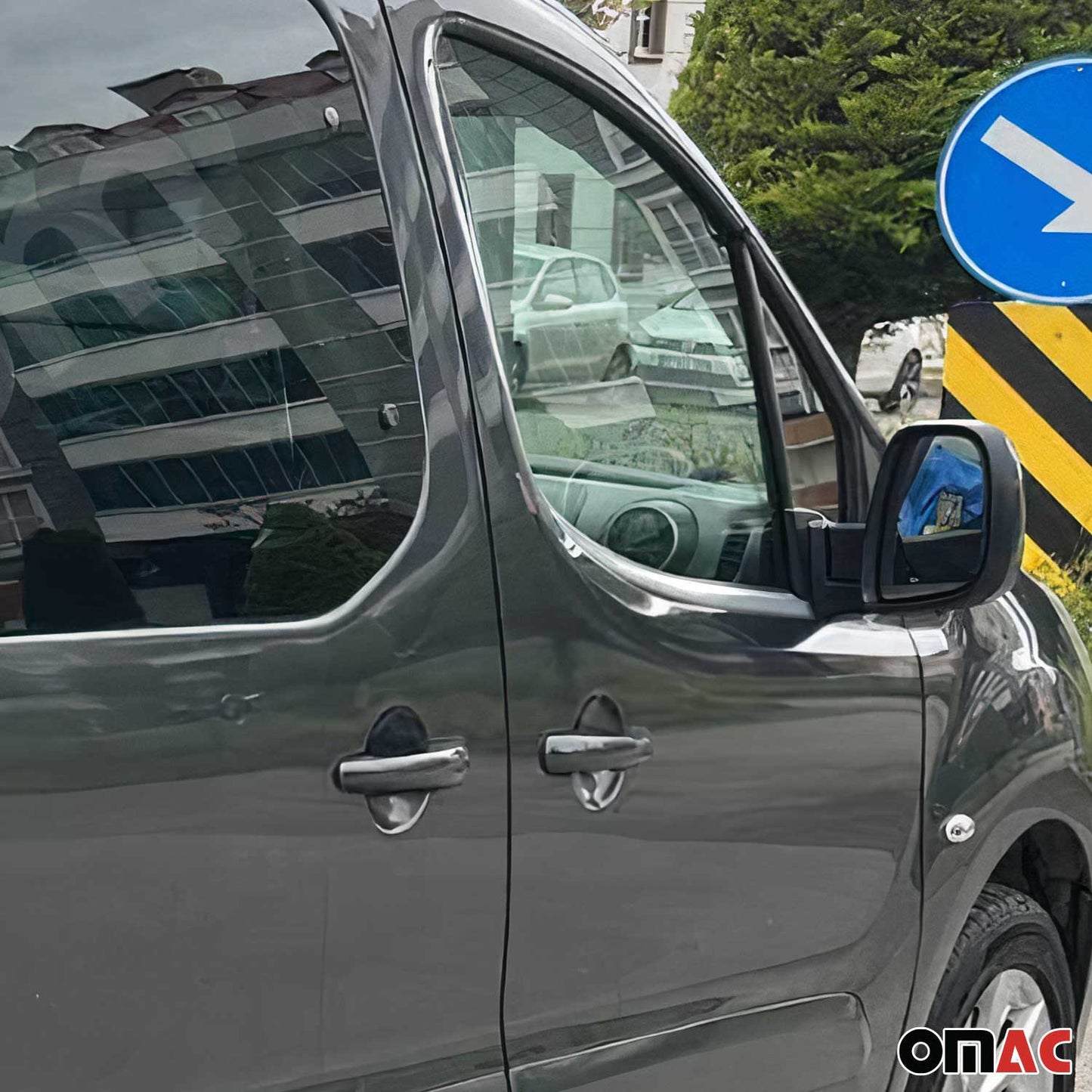 Fensterleisten Zierleisten für Peugeot Partner Citroen Berlingo 2008-2018 Chrom