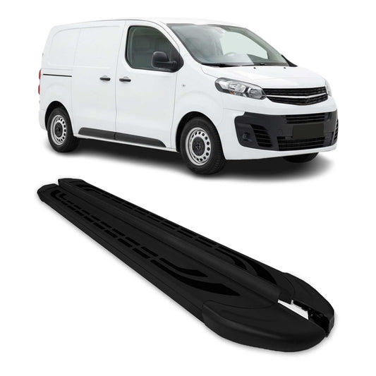 Trittbretter Seitenschweller für Opel Vivaro C 2019-25 L1 Kurzer Alu Schwarz