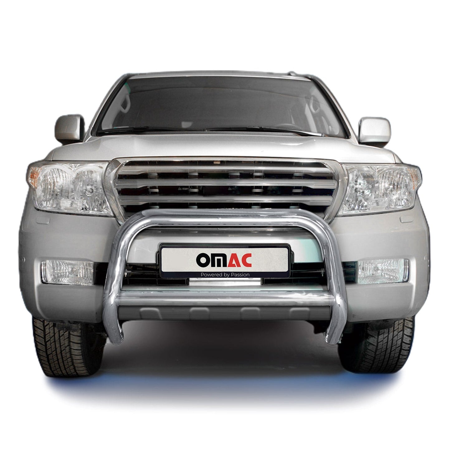 Bară de protecție/buton față pentru Toyota Land Cruiser V8 2007-2012, omologată ABE, argintie