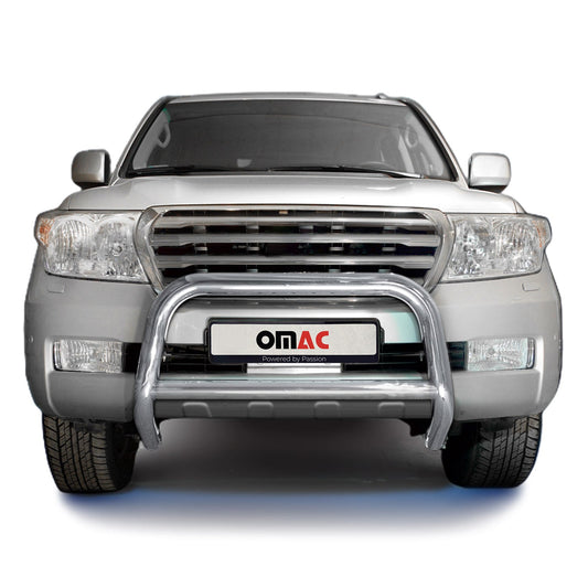 Bară de protecție/buton față pentru Toyota Land Cruiser V8 2007-2012, omologată ABE, argintie