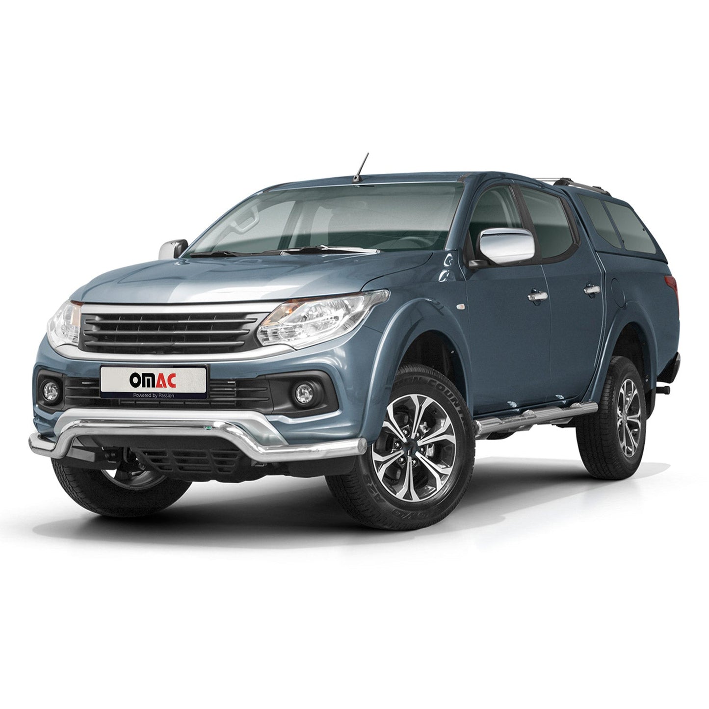 Bară de protecție față, bară de protecție față pentru Fiat Fullback 2016-2021, oțel, omologat ABE, argintiu