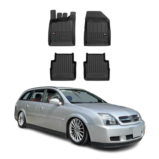 OMAC Gummi Fußmatten für Opel Vectra C Caravan 2002-2008 Premium TPE Schwarz 4x
