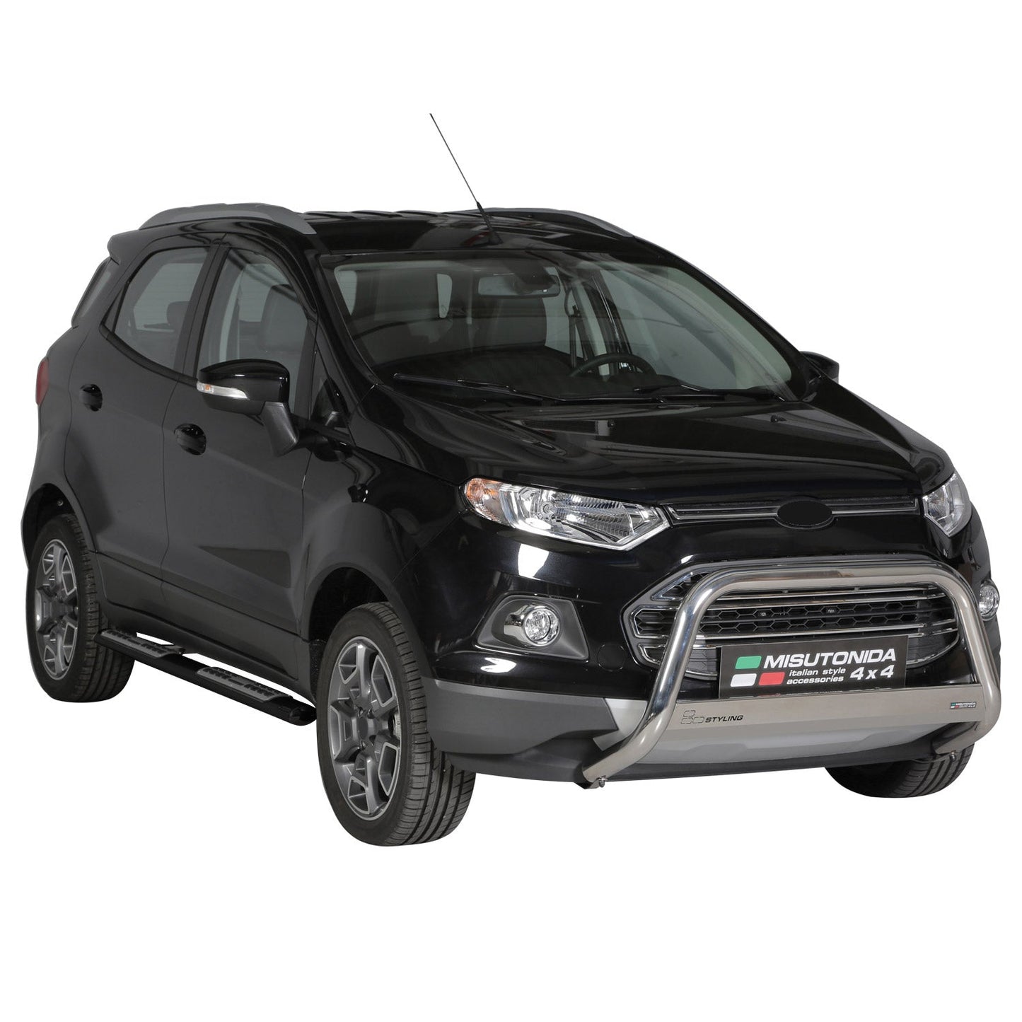 Edelstahl Seitenschweller Schwellerrohre für Ford Ecosport 2013-2017 Schwarz