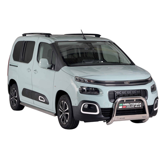 Bară de protecție/buton față pentru Citroen Berlingo 2018-2025 ø63mm oțel argintiu
