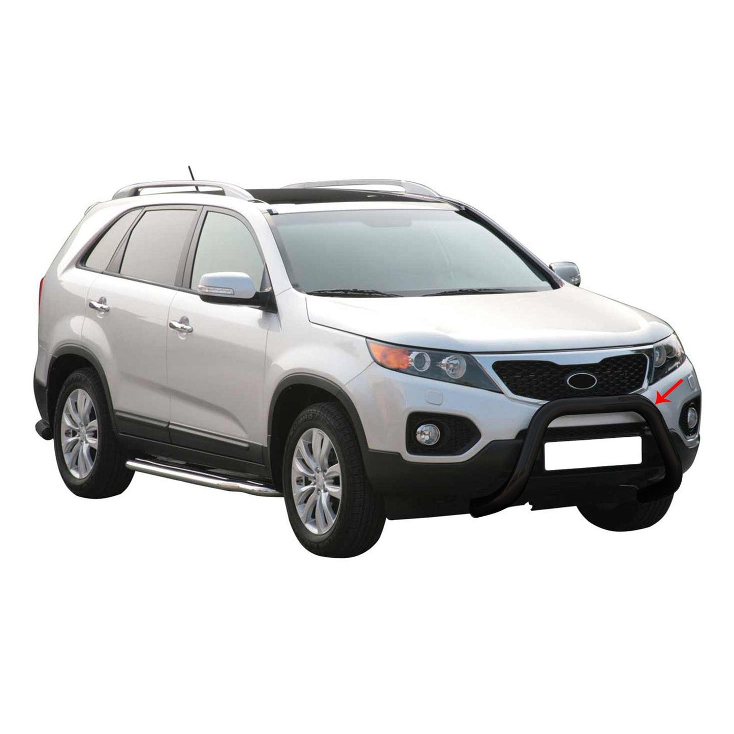Bară de protecție/buton față pentru Kia Sorento 2009-2012 ø76mm oțel negru protecție