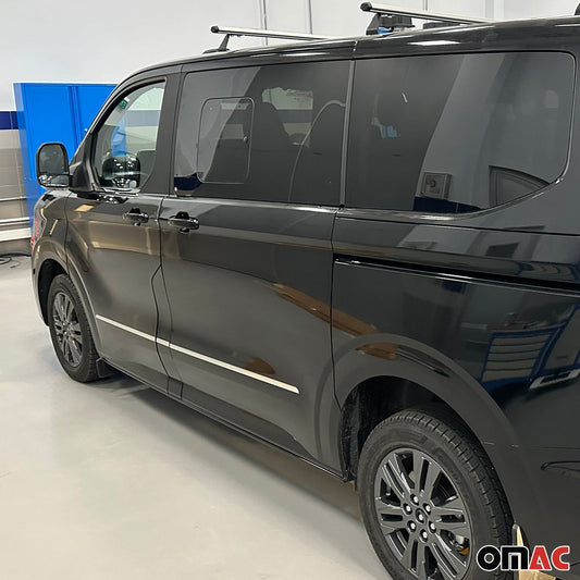 Listwa drzwi bocznych do Forda Transita Tourneo Custom 2023-2025, stal nierdzewna, 5x