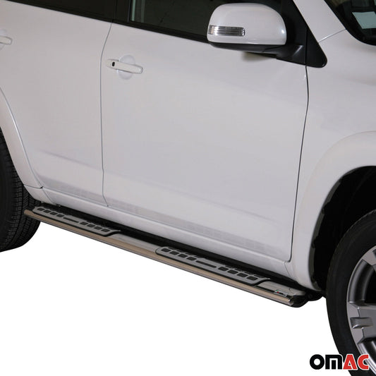 Praguri/praguri laterale din oțel inoxidabil pentru Toyota RAV4 XA30 2010-2012, argintii