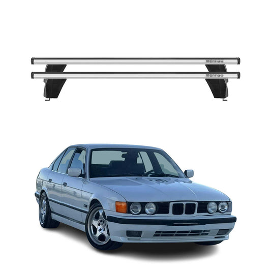 Menabo Dachträger Grundtäger für BMW 5er E39 Limo 1995-2003 75kg Alu Silber 2x