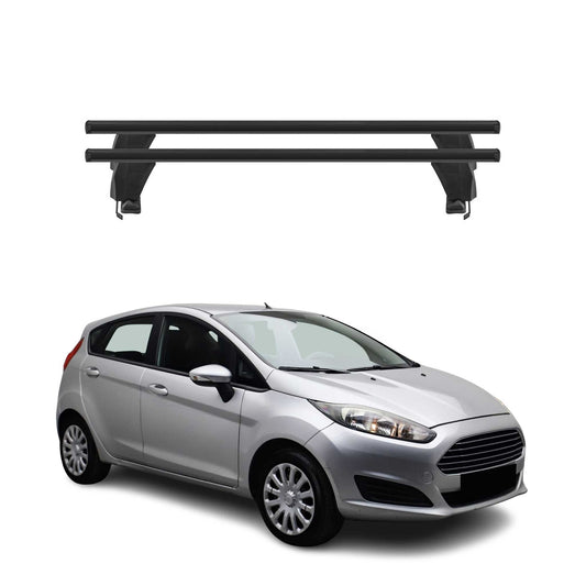 Menabo Dachträger Grundtäger für Ford Fiesta 2013-2017 50kg Alu Schwarz 2 tlg