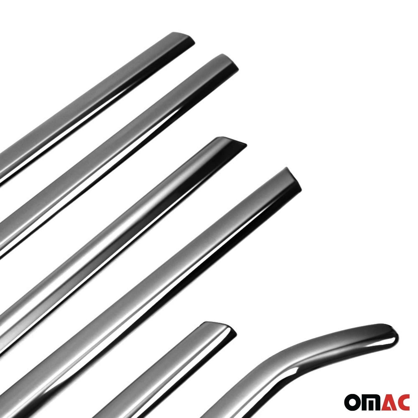 Ornamente/ramă geam pentru Ford Focus 2011-2018 sedan, oțel inoxidabil, 8 bucăți