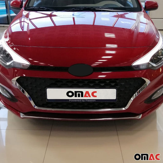 Bandă decorativă grilă auto pentru Hyundai i20 2018-2021, oțel inoxidabil cromat