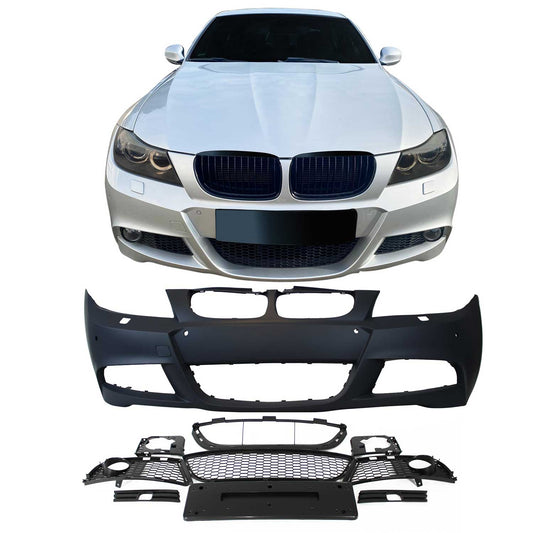JOM Frontstoßstange für BMW E90 / E91 2005-2008 PDC + SRA Schwarz