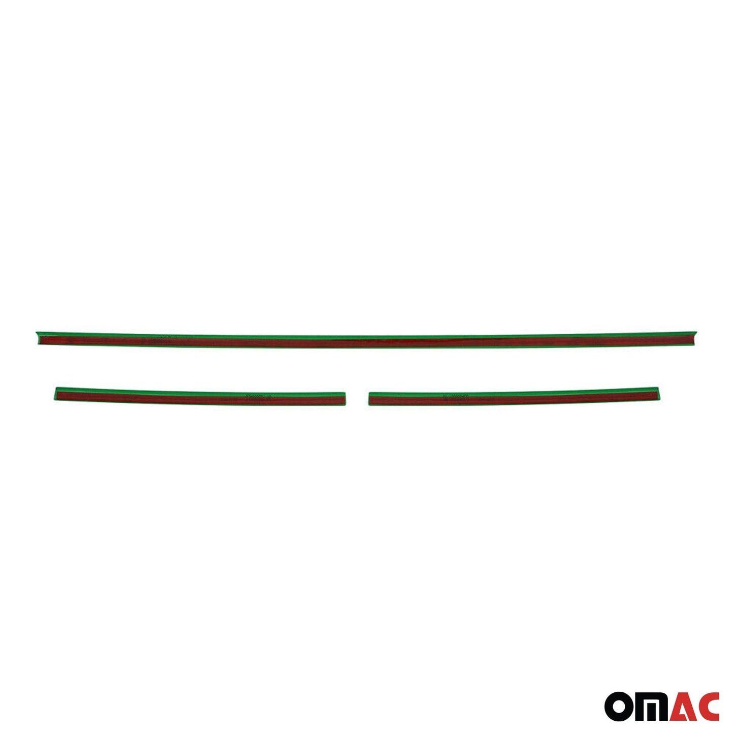 Grilă radiator VW T6 2015-2019 Highline, oțel inoxidabil, verde, set 3 piese