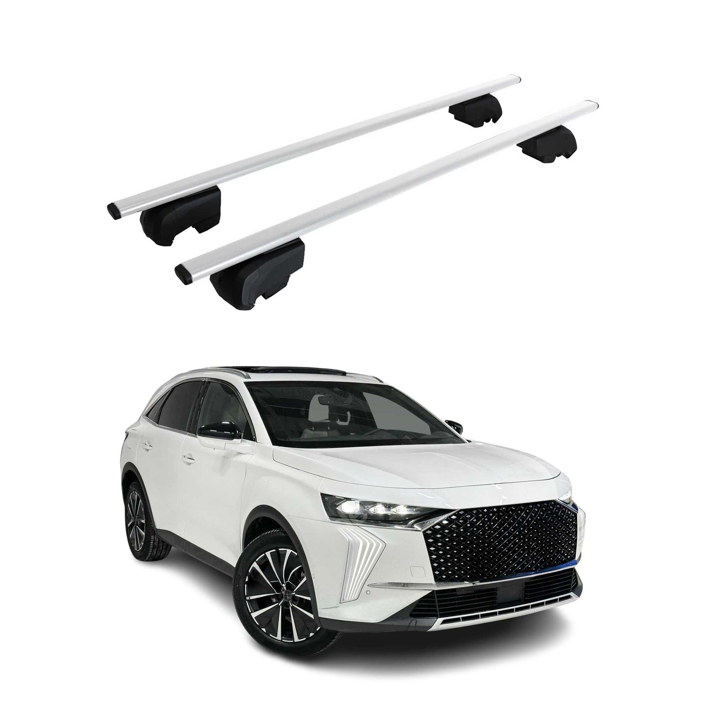 Dachträger Grundtäger für DS7 Crossback / DS 7 2017-2025 75kg Metall Silber 2x