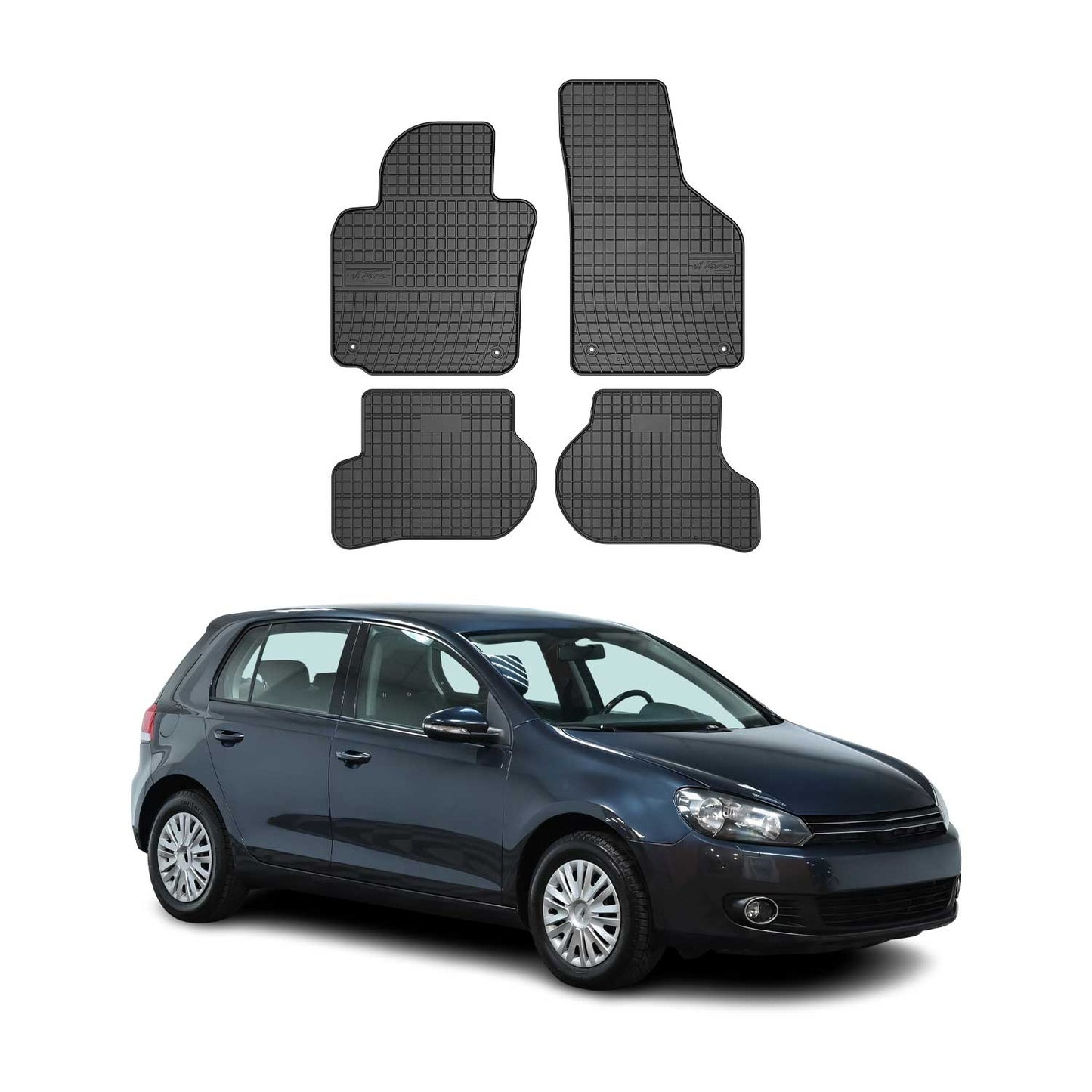 Covorașe auto VW Golf 2008-2012, TPE, negre, 4 buc.