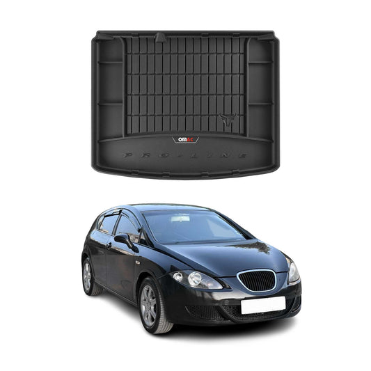 OMAC Gummi Kofferraumwanne für Seat Leon 2005-2012 TPE Laderaumwanne Schwarz