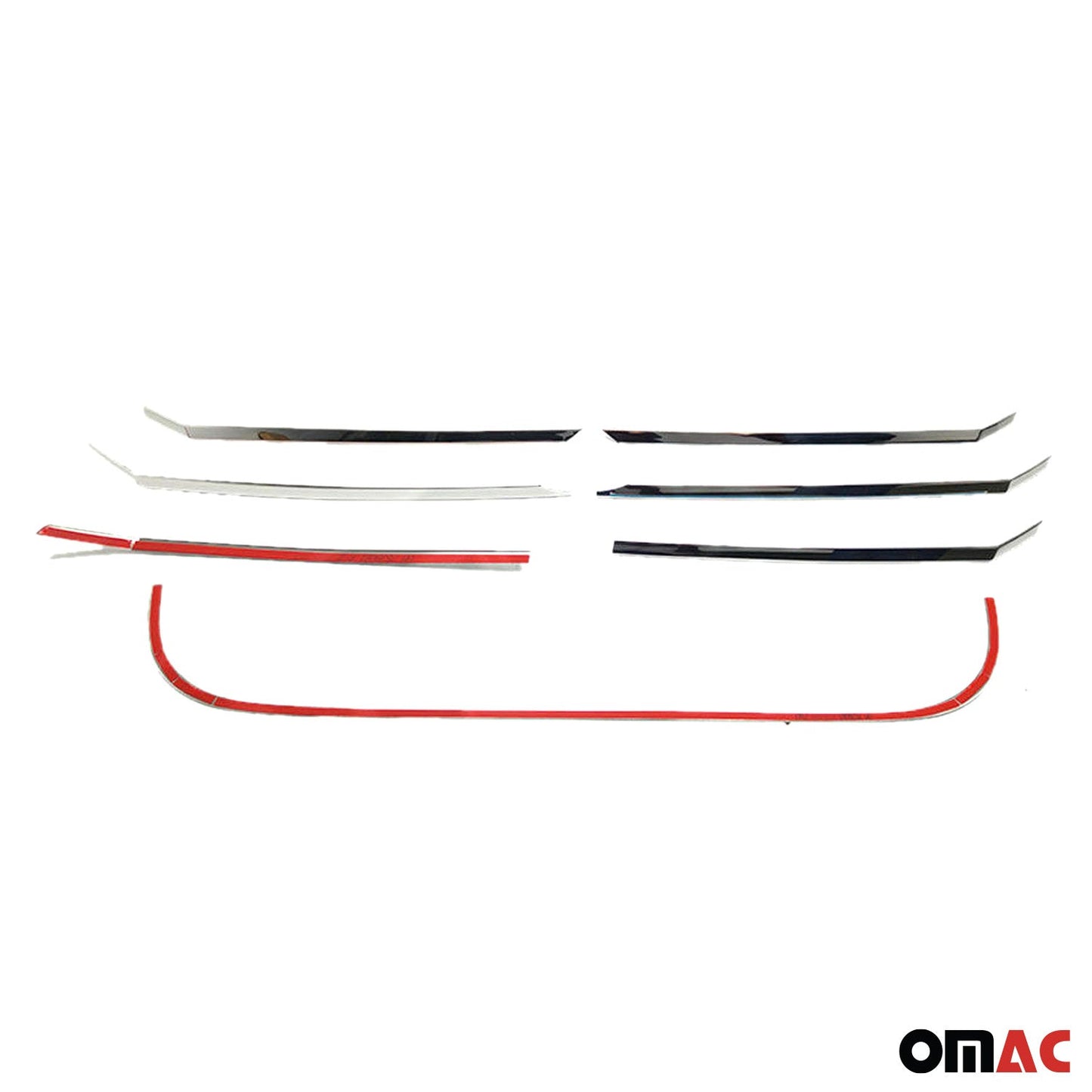 Benzi decorative grilă radiator pentru VW Crafter 2012-2017, oțel inoxidabil, argintiu, 6 bucăți