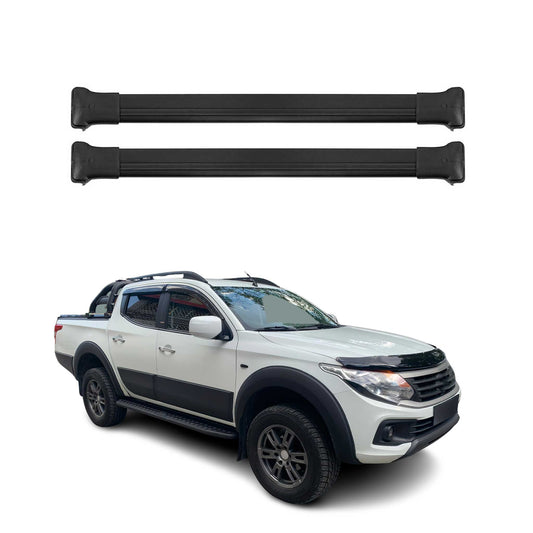 Dachträger Gepäckträger für Fiat Fullback 2016-2019 Relingträger Alu Schwarz 2x