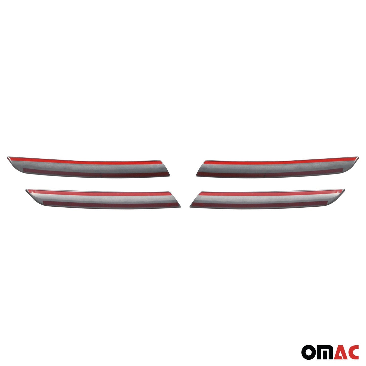 Benzi grilă radiator pentru Dacia Dokker 2012-2021, oțel inoxidabil, argintiu, 4x