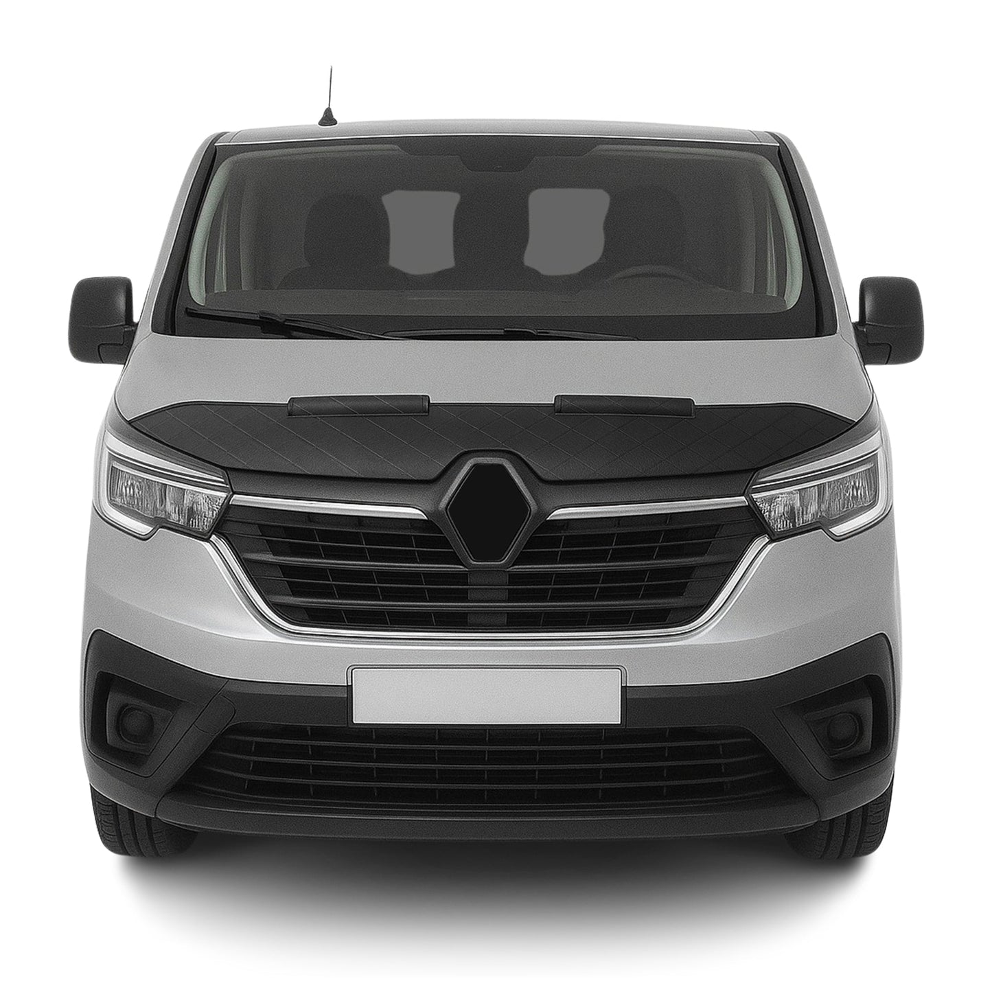 Haubenbra Steinschlagschutz für Renault Trafic X82 2020-2025 Schwarz Halb