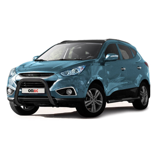 Bară de protecție/apărătoare față din oțel inoxidabil pentru Hyundai IX35 2010-2015, neagră, cu ABE (omologare de tip germană).