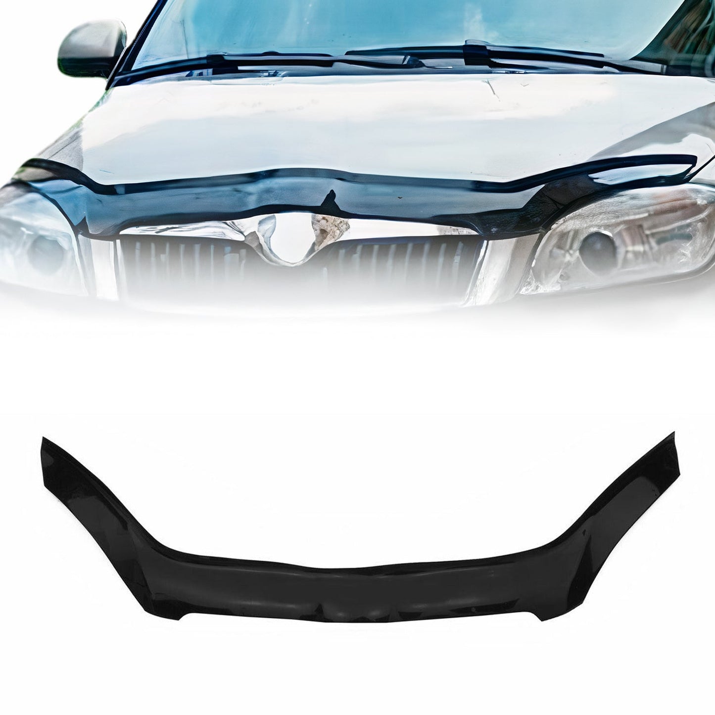 Motorhaube Deflektor Insektenschutz für Skoda Roomster 2006-2010 Dunkel