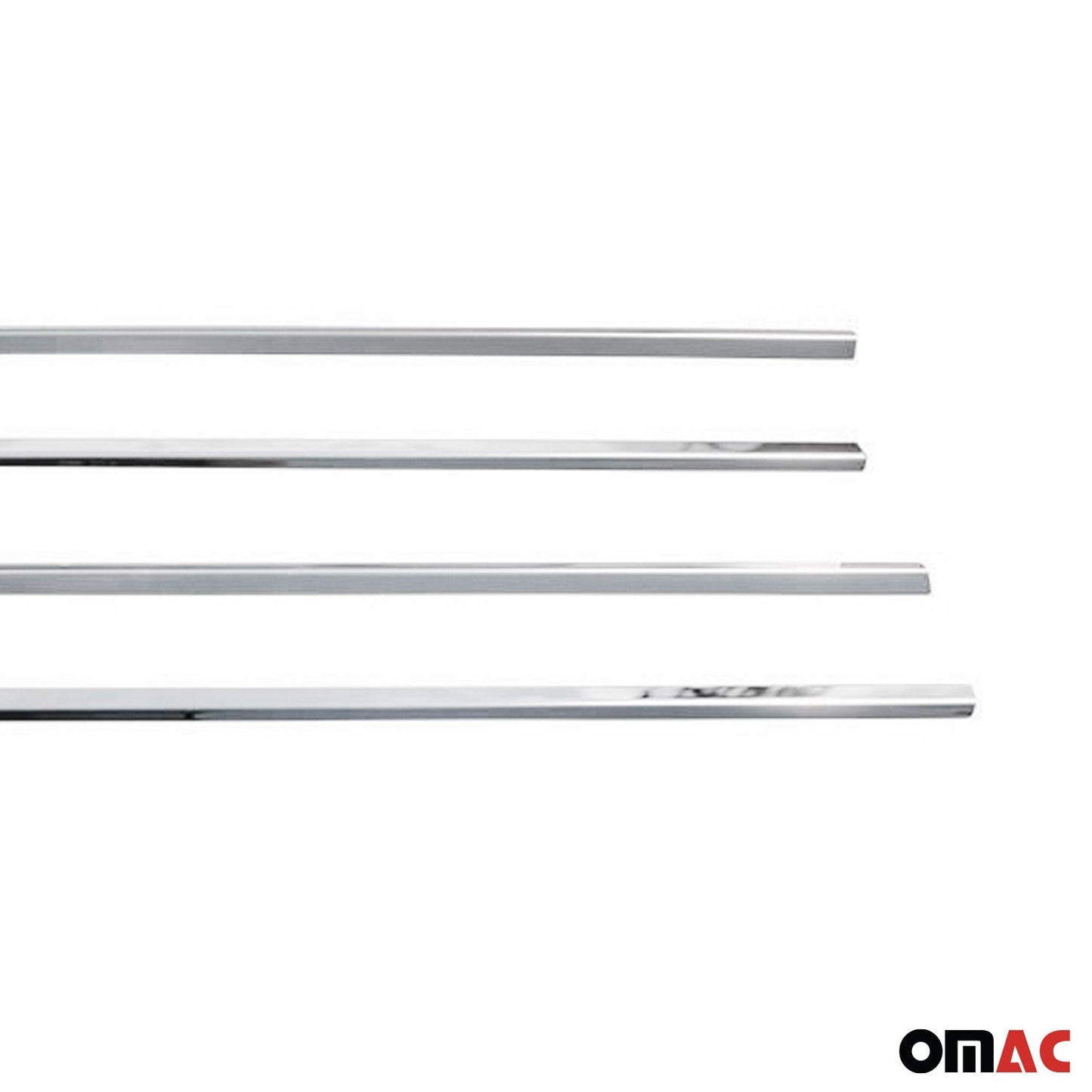 Benzi decorative pentru geamuri pentru Toyota Corolla Verso 2004-2009, oțel inoxidabil cromat, 4x