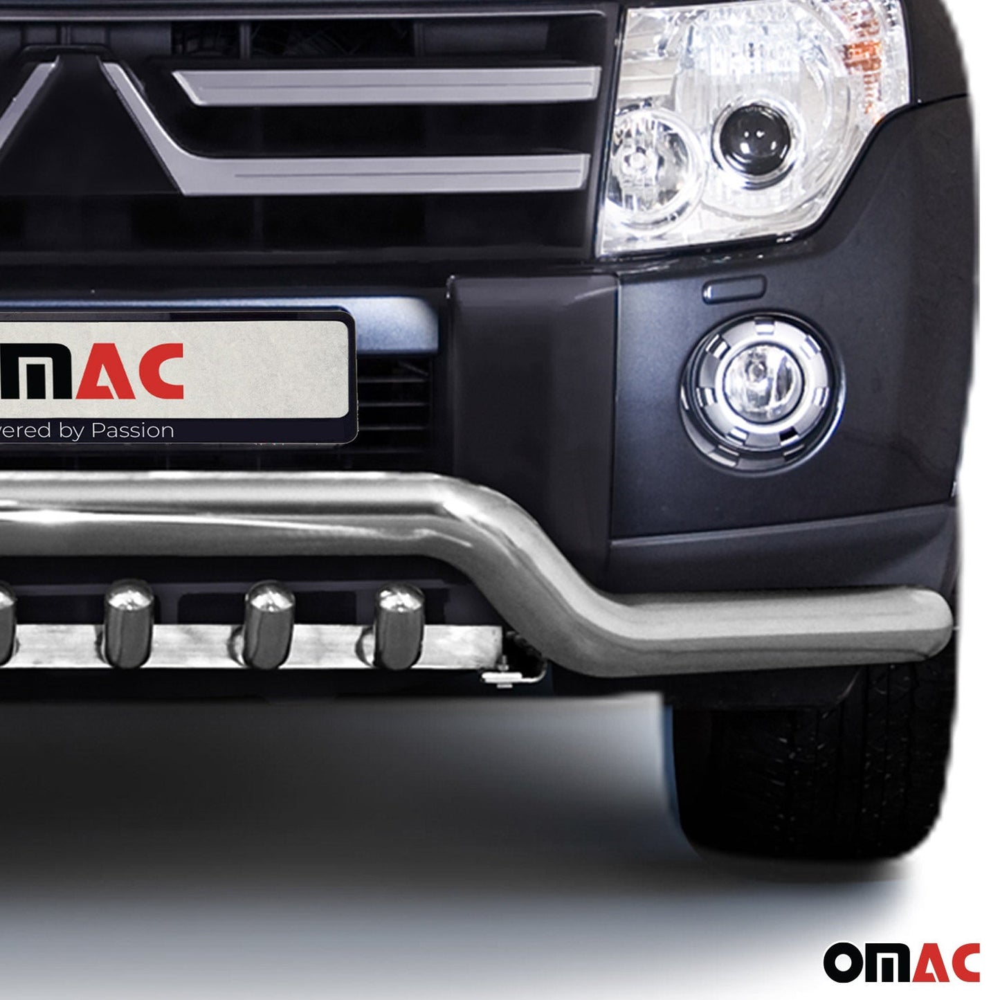 Frontschutzbügel Frontbügel für Mitsubishi Pajero 2007-2014 mit ABE Stahl Silber