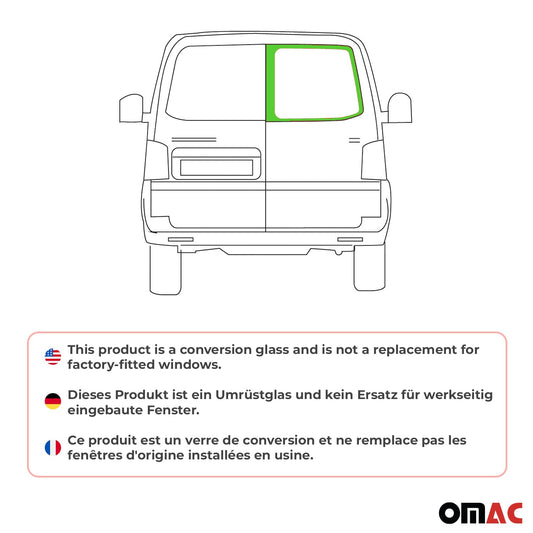 Heckscheibe Flügeltürfenster für VW T6 T6.1 Transporter 2015-2024 Hinten L1 L2