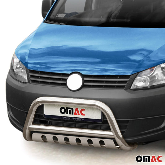 Bară de protecție/buton față pentru VW Caddy 2010-2018 cu ABE (omologare de tip germană) oțel inoxidabil argintiu
