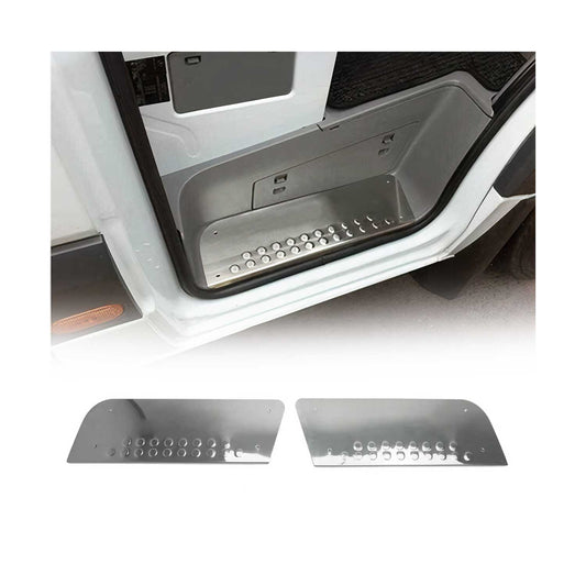 Ornamente cromate prag ușă pentru VW Crafter 2006-2017, argintii, set 2 piese