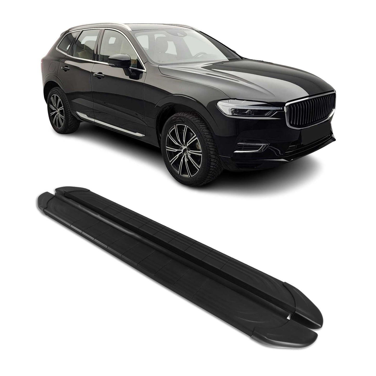 2017-2025 Volvo XC60 Trittbretter Seitenschweller Aluminium Schwarz 2tlg