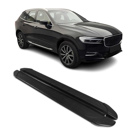 2017-2025 Volvo XC60 Trittbretter Seitenschweller Aluminium Schwarz 2tlg