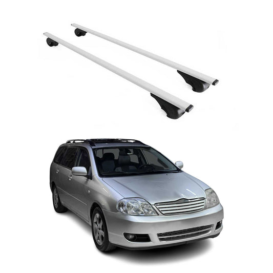 Dachträger Grundtäger für Toyota Corolla Verso 2001-2009 75kg Metall Silber 2x