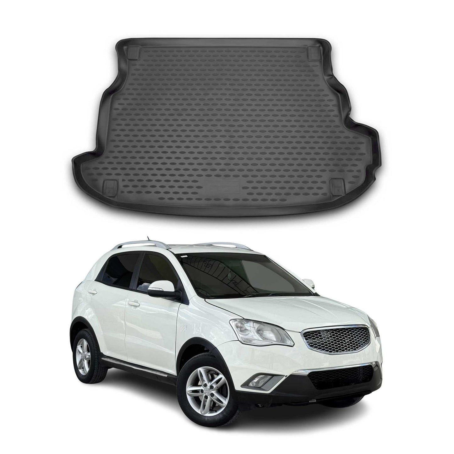 Kofferraummatte Kofferraumwanne für Ssangyong Korando 2010-2021 Gummi TPE