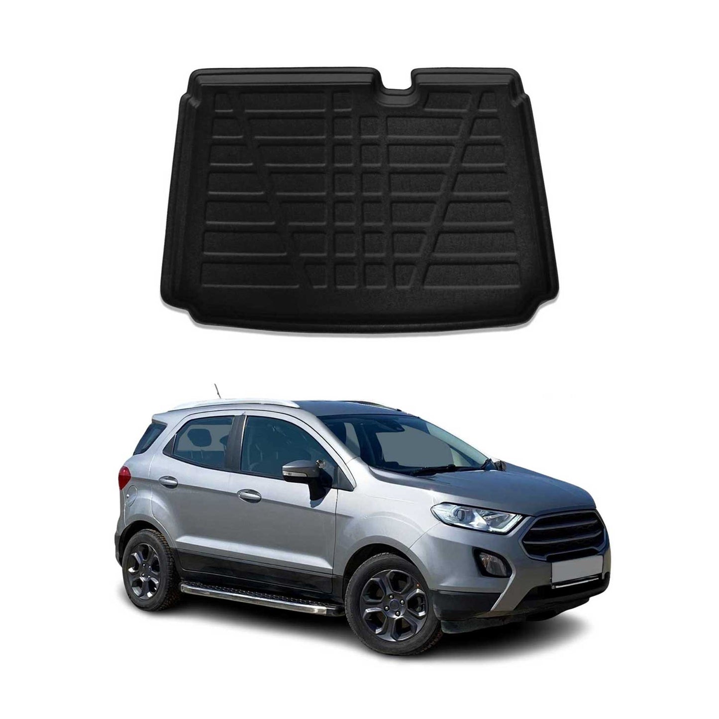 Kofferraumwanne Laderaumwanne für Ford Ecosport 2013-2024 Gummi TPE Schwarz