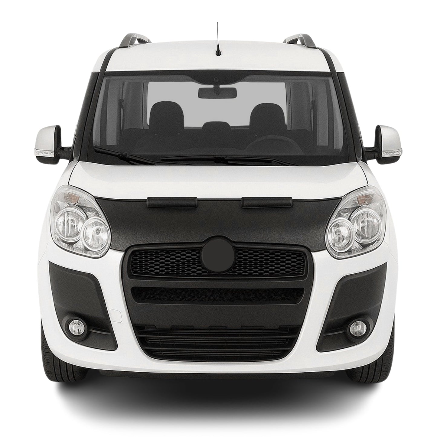 Protecție capotă anti-ciobire pentru Fiat Doblo 2010-2014, jumătate neagră